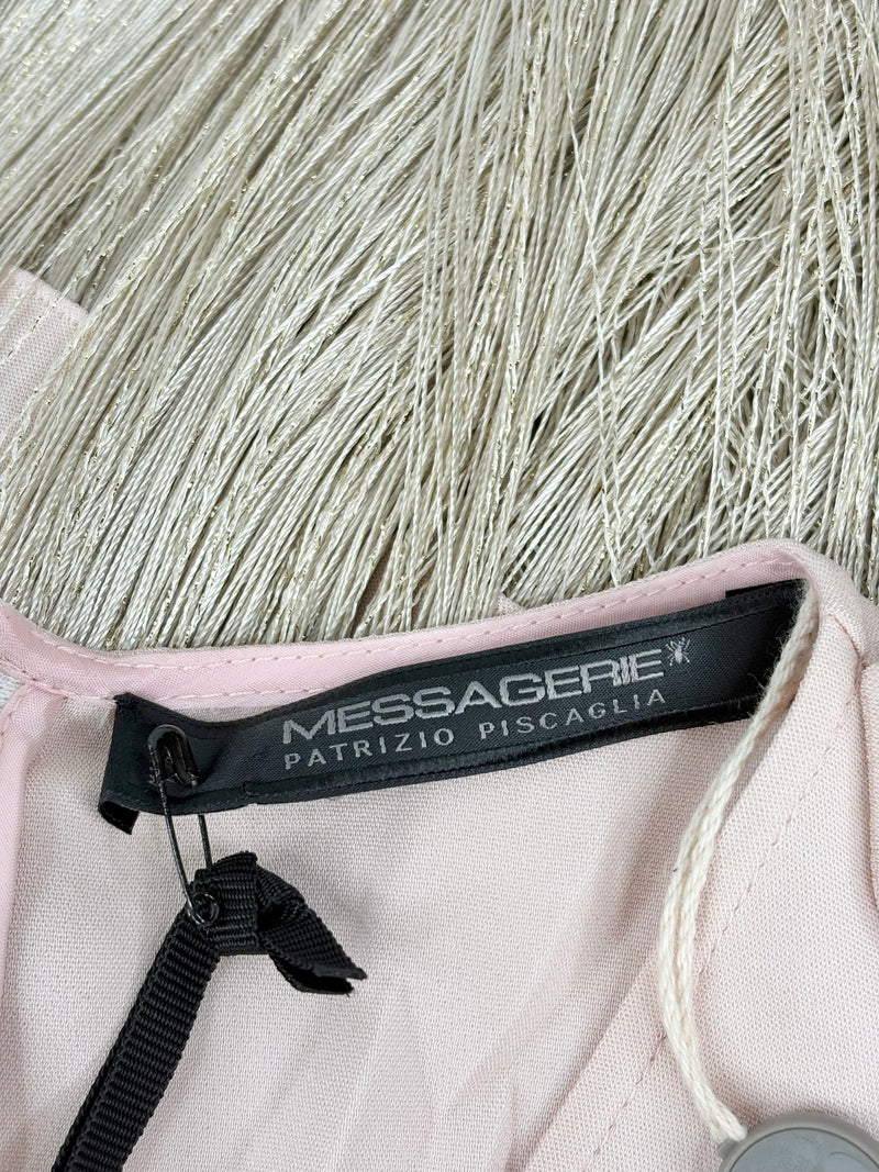 Messagerie Peach & Gold Fringed Midi Dress - AU12