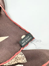 Vintage Pierre Cardin Dark Chocolate Silk Scarf