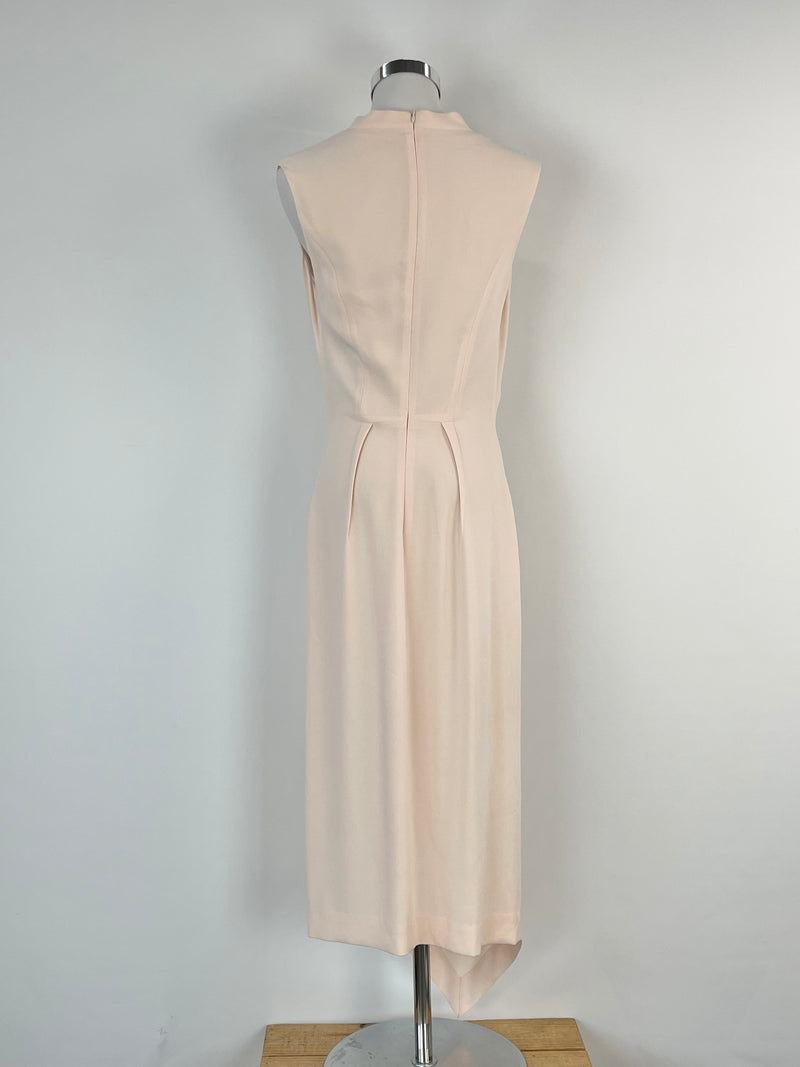 Willow Peach Cowl-Neck Sleeveless Midi Dress - AU8