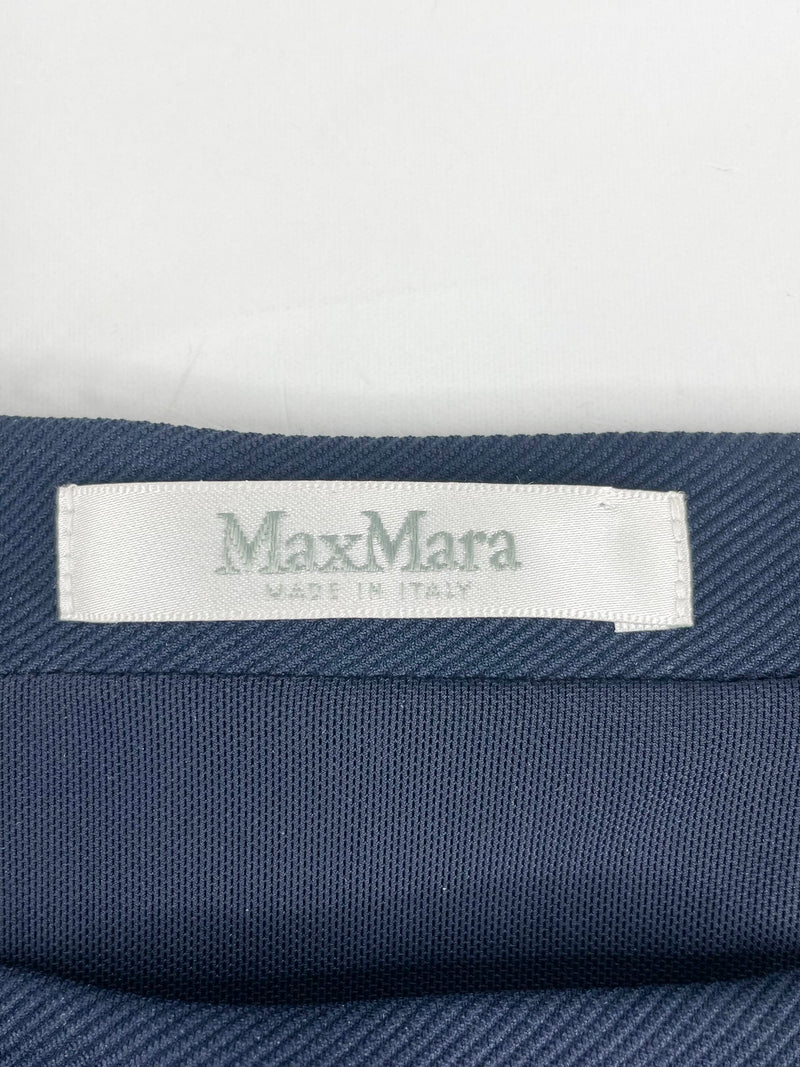 Max Mara Navy Blue Paneled Midi Skirt - AU12