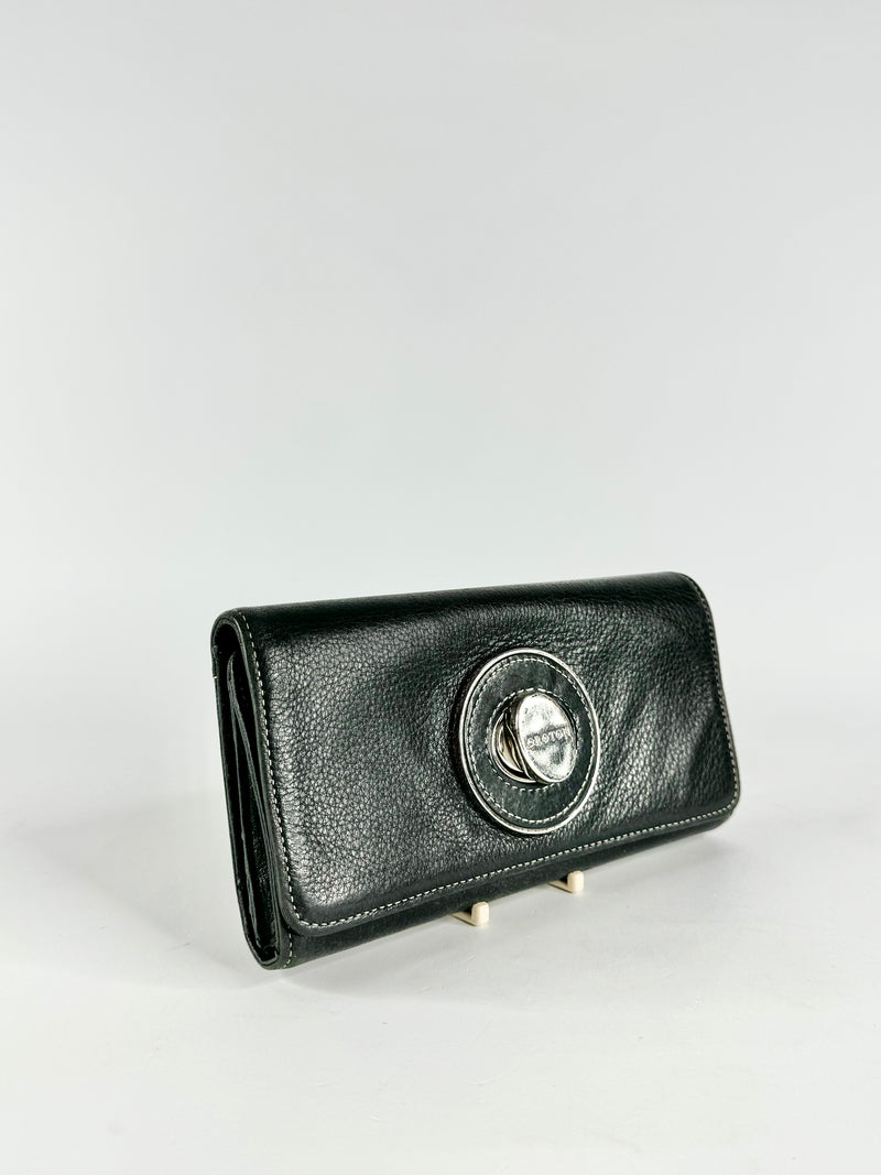 Oroton Black & White Stitch Purse