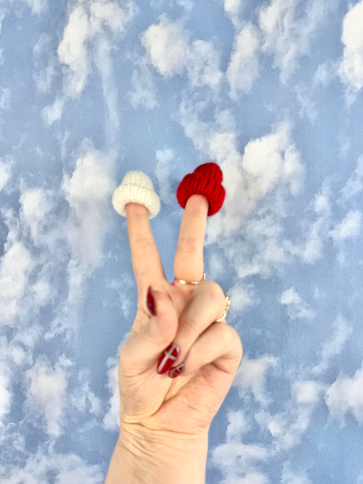 Set of Miniature Knitted Beanies