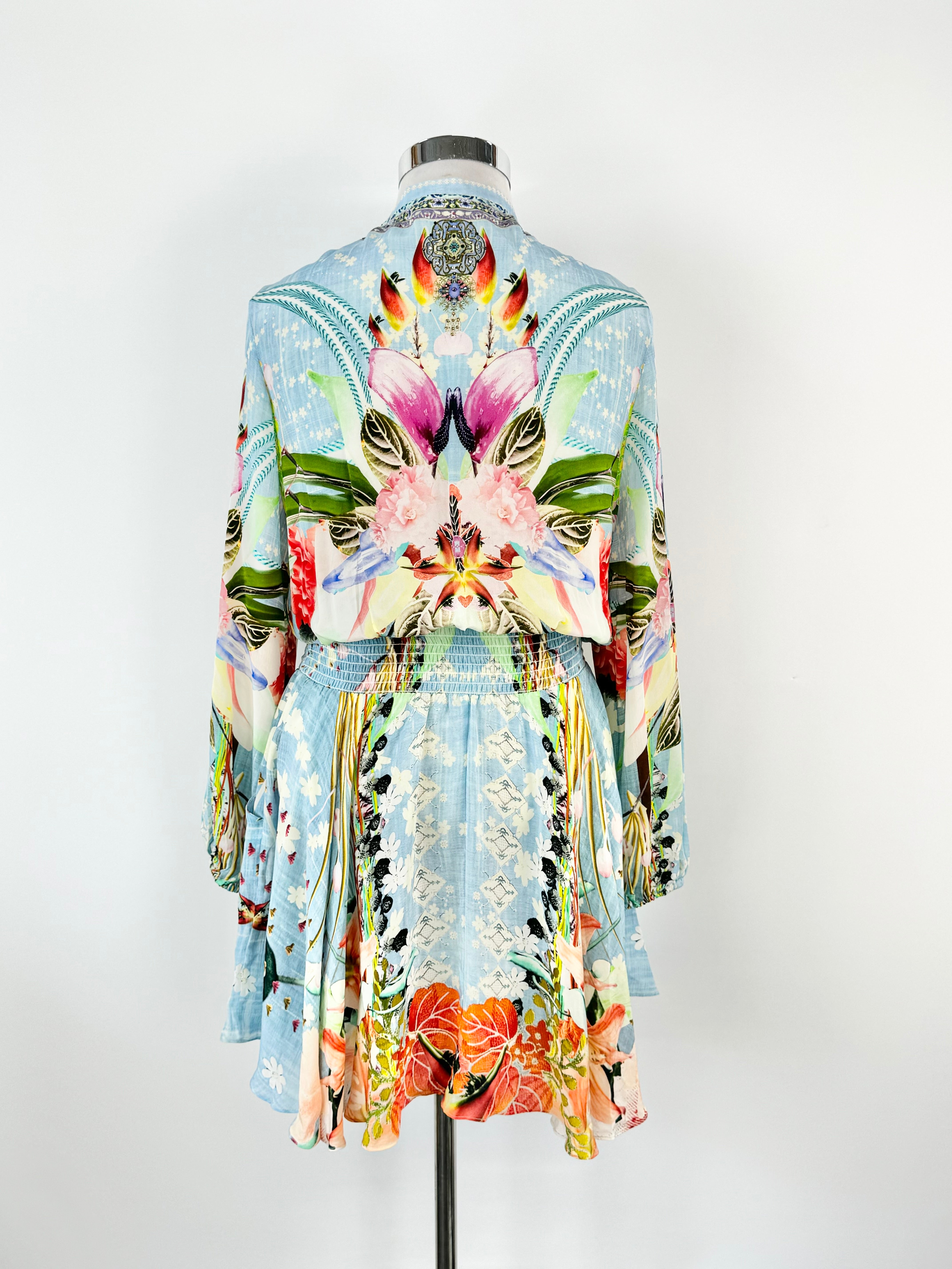 Camilla Blue Silk Dress - AU12