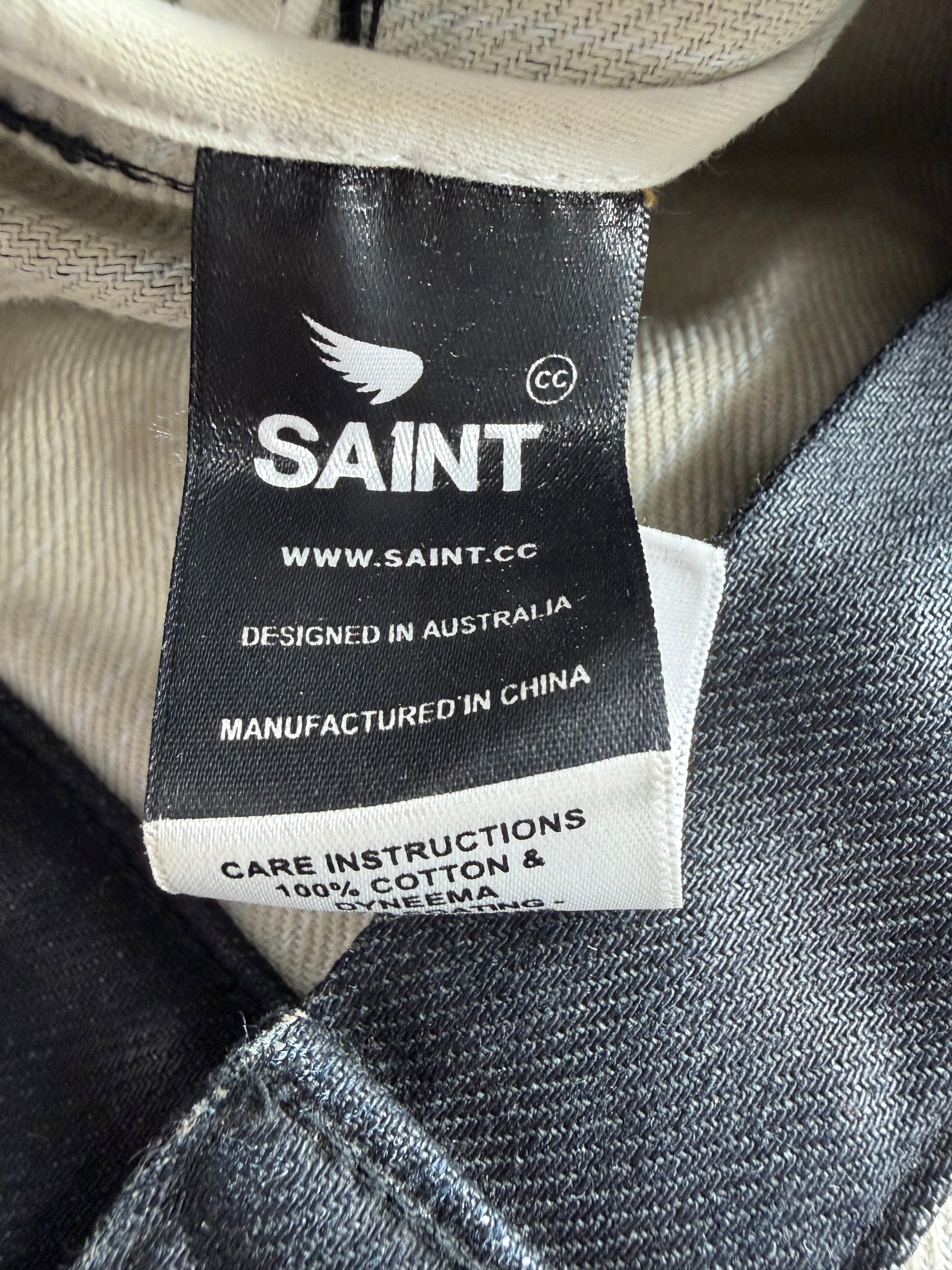 Saint Black Coated Denim Jacket - M