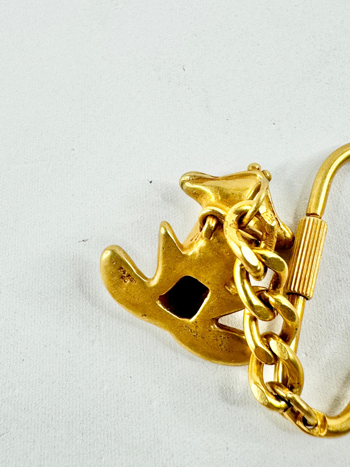 24ct Gold Plated Frog Key Ring