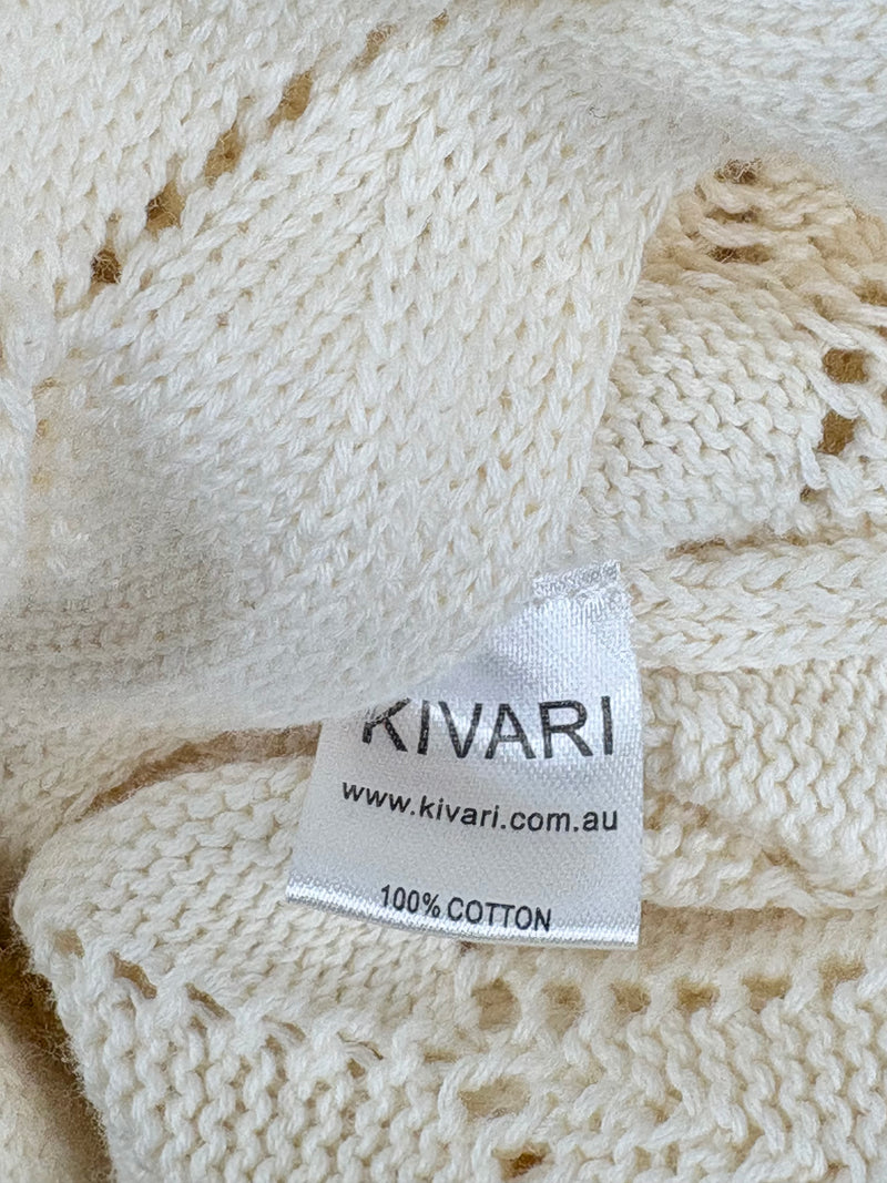 Kivari Ivory 'Claudia' Scoop Back Knit Dress - AU10