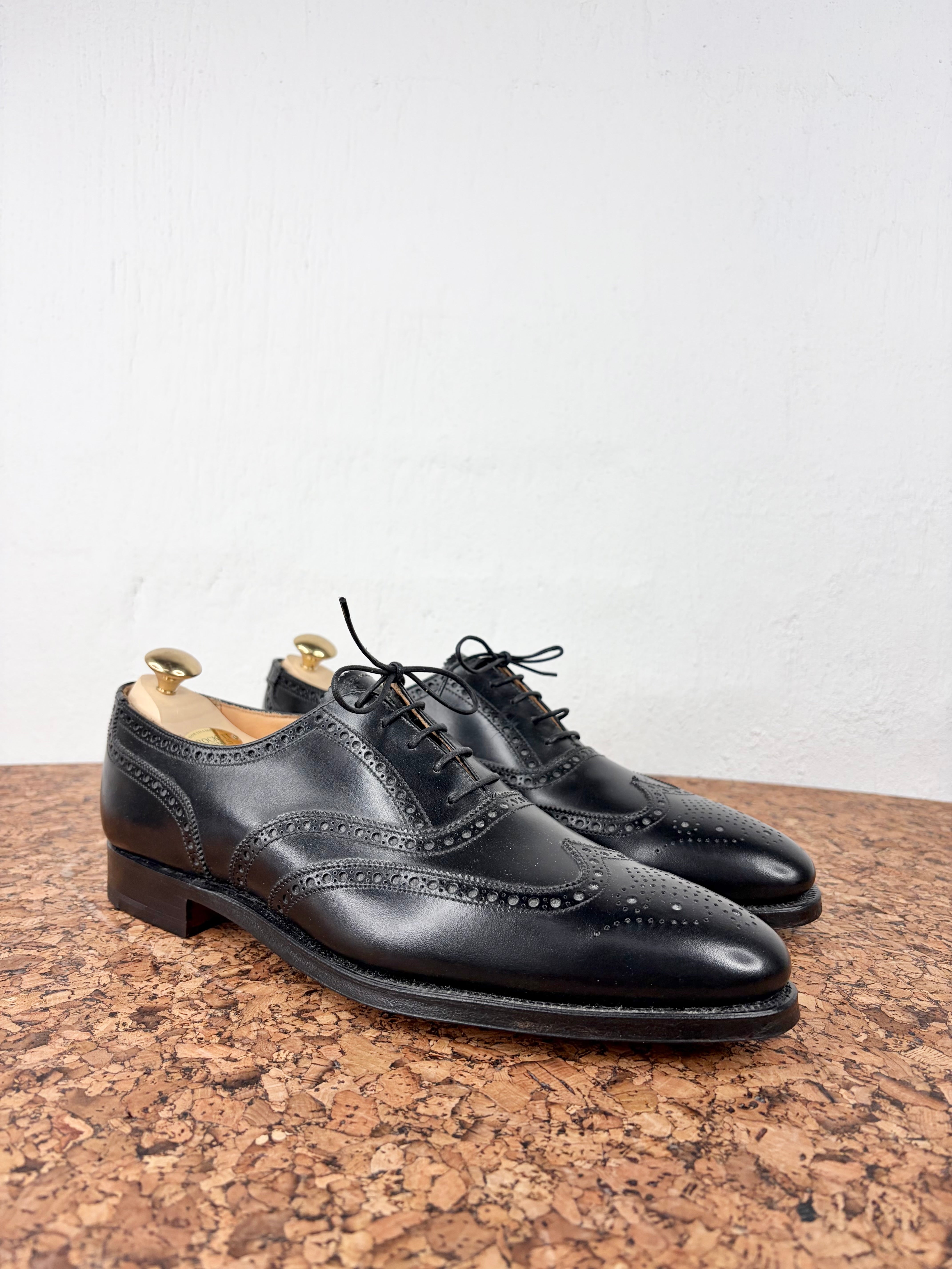 Crockett & Jones Black 'Finsbury' Black Calf Oxfords NWT - EU43.5