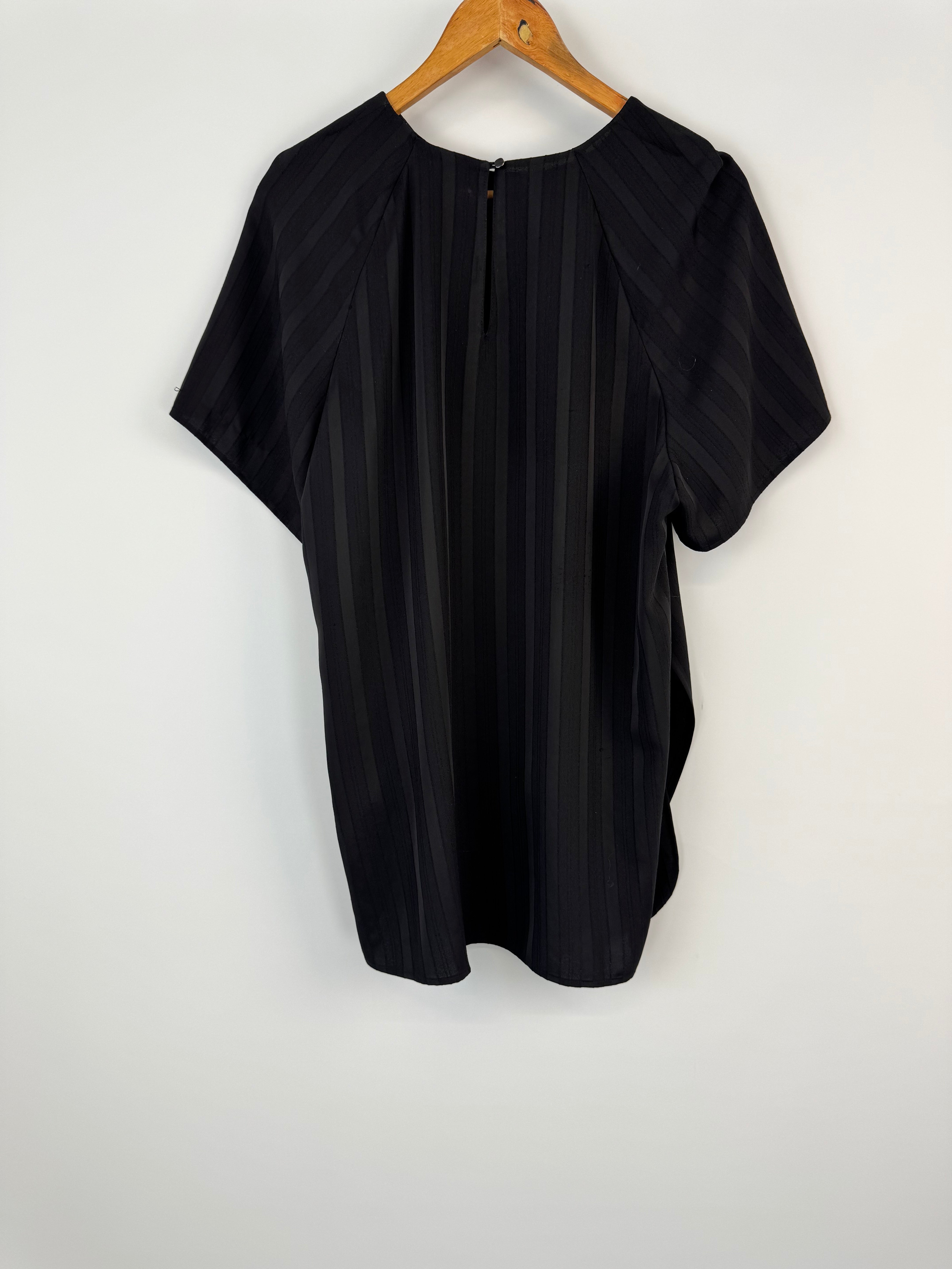 Veronika Maine Striped Black Blouse - AU14