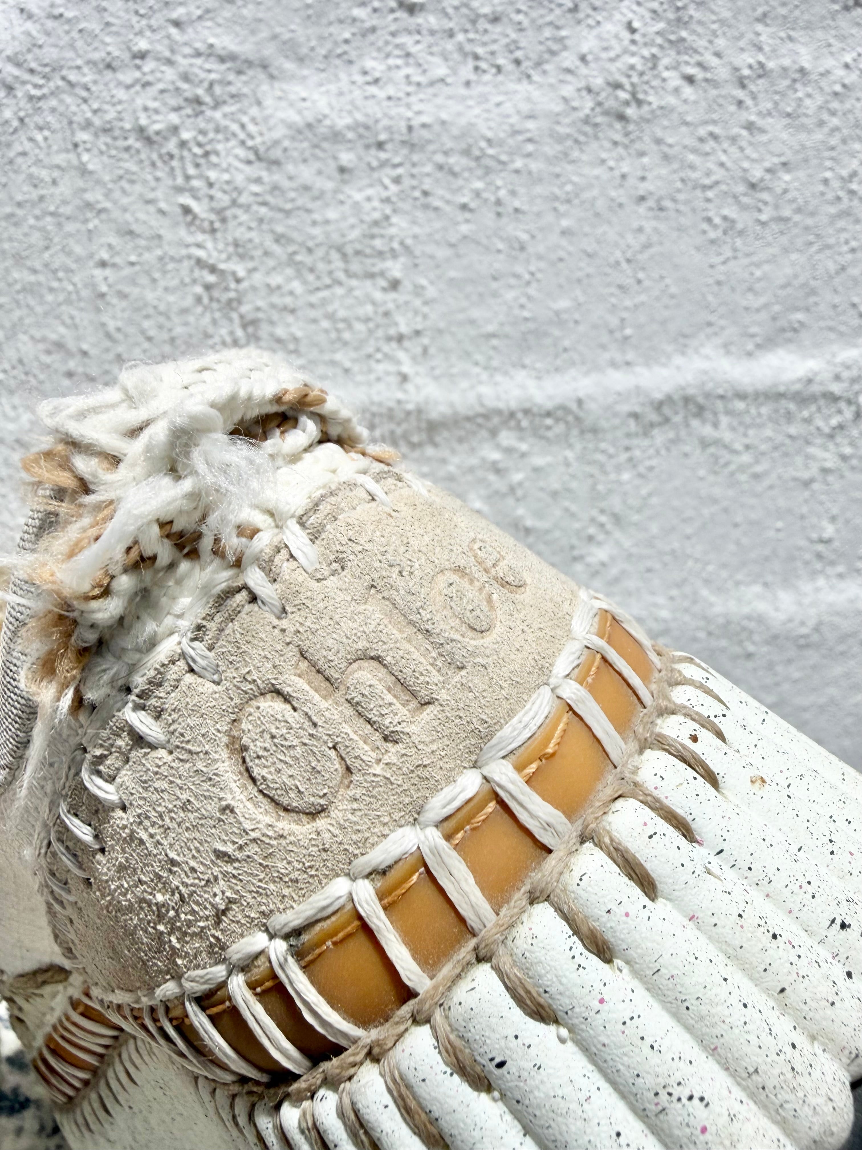 Chloé Tan and Cream 'Nama' Sneaker - EU36