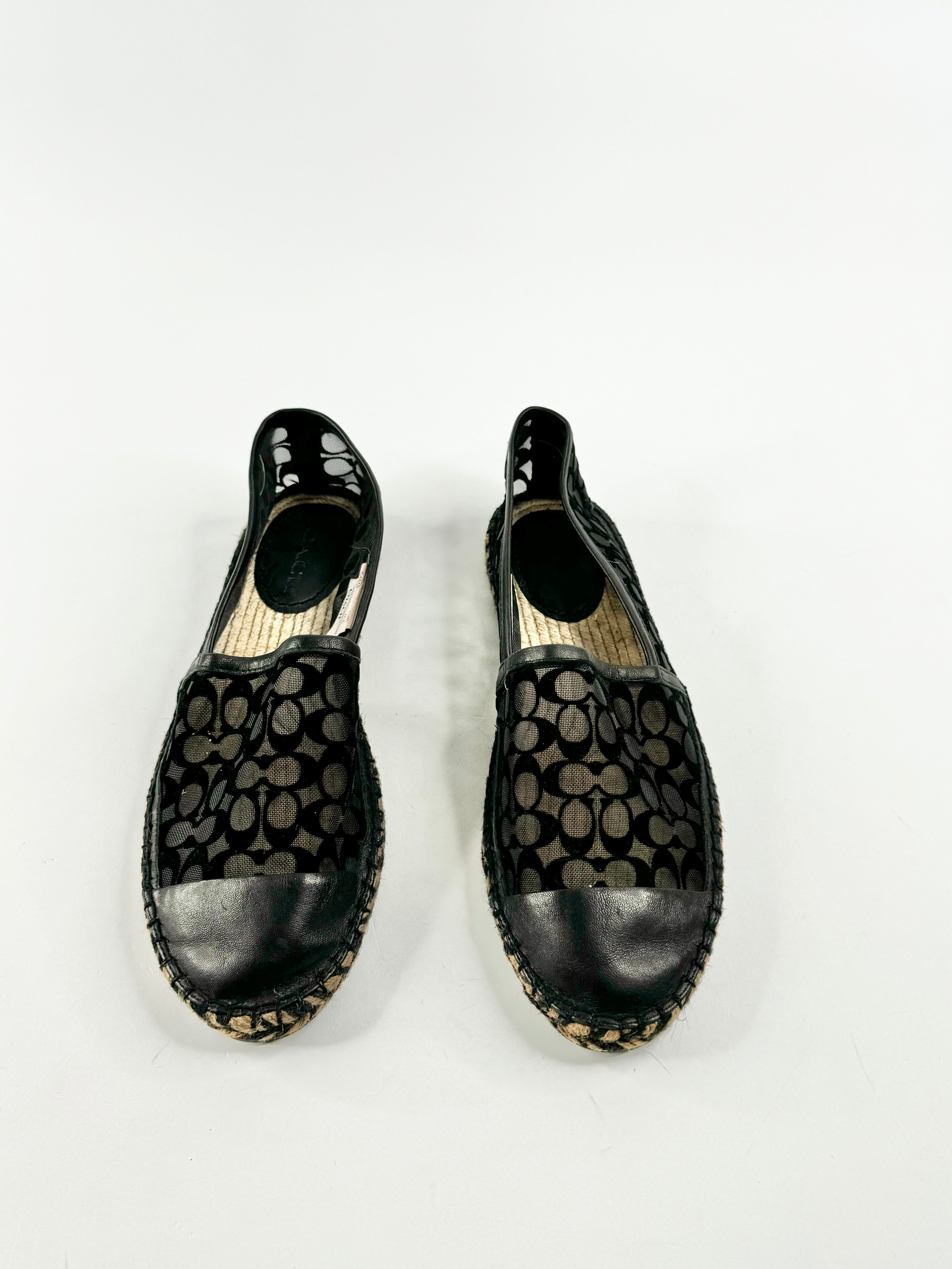Coach Black 'Cleo' Mesh Espadrille - EU40.5