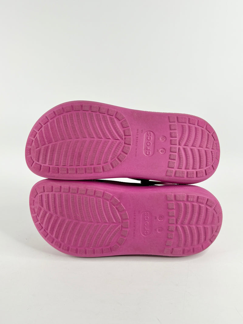 Crocs Magenta Platform Clogs - 10