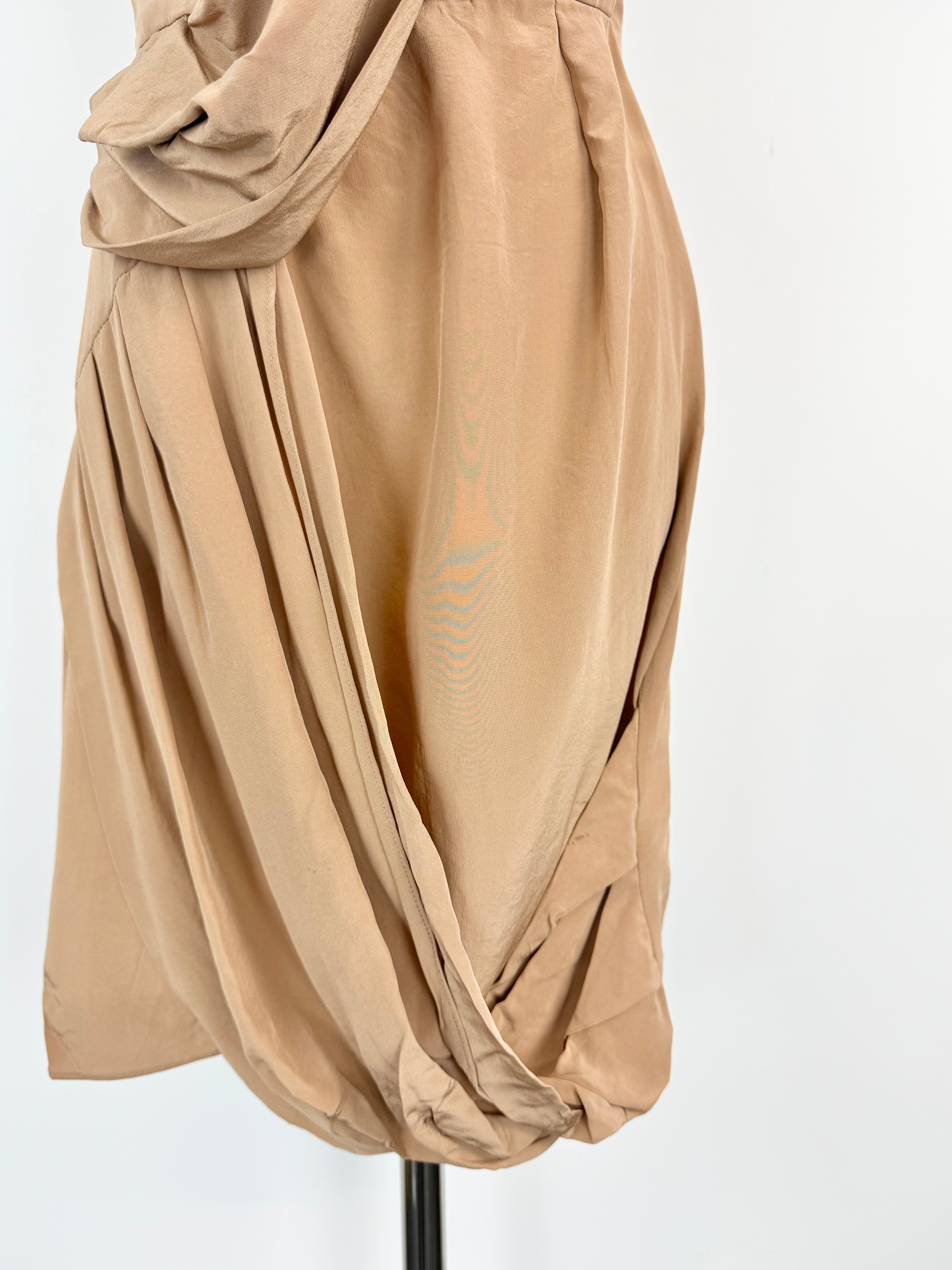 Zimmermann Fawn Silk Draped Mini Dress - AU10