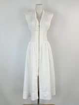 By Anthropologie White Tunic-Style Zip Up Dress - AU6/8