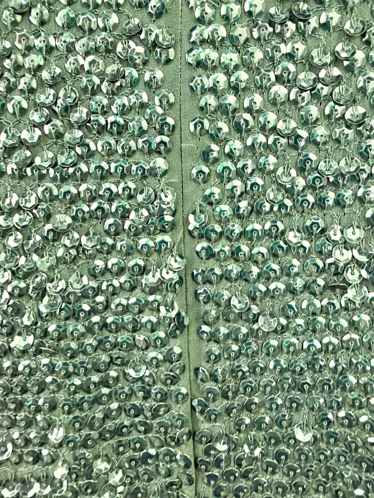 Rachel Gilbert Dark Emerald Sequined & Beaded Gown - AU10/12