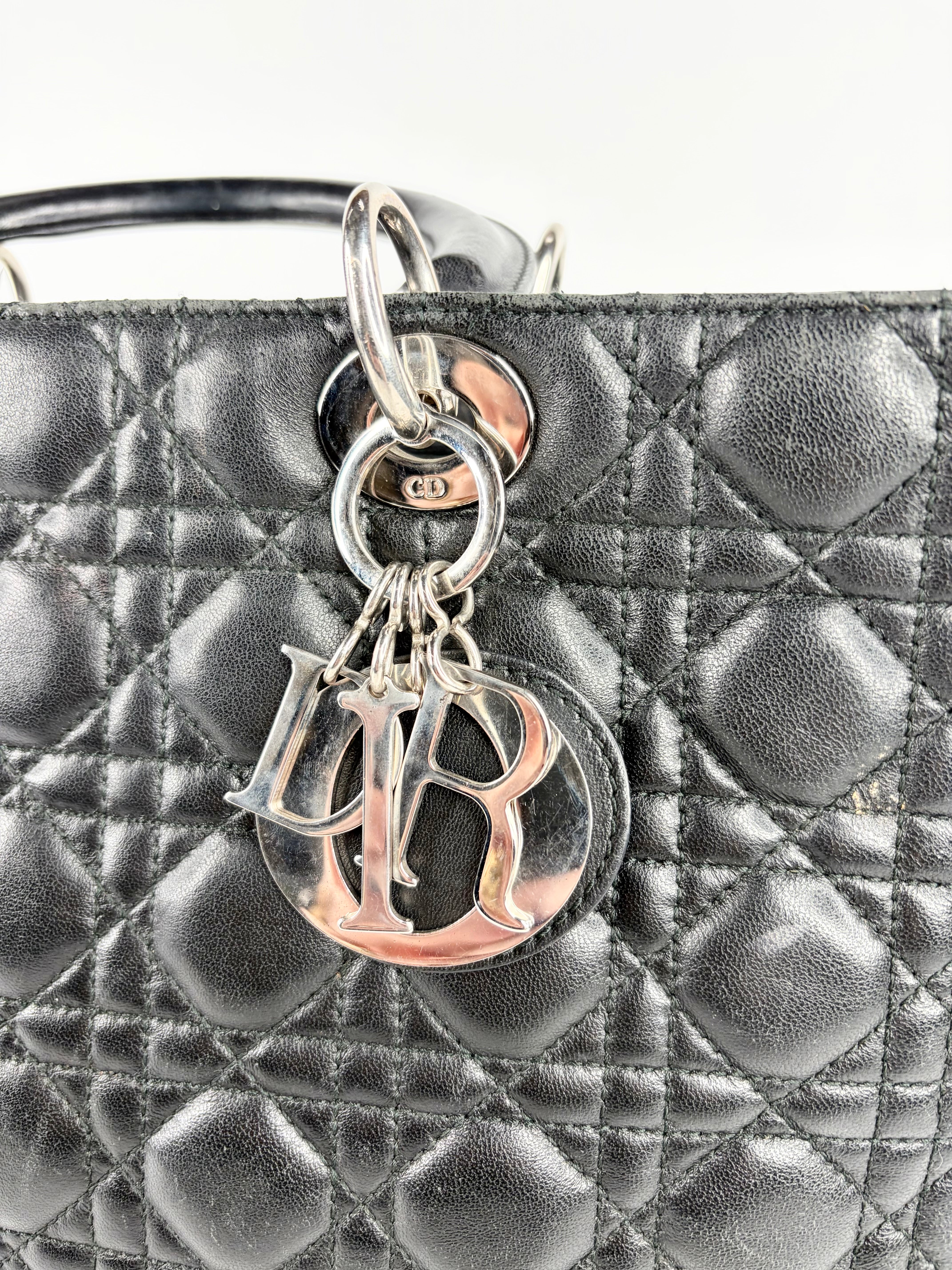 Christian Dior Black 'Lady' Handbag