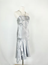 Eileen Kirby Grey Silk Cocktail Dress - AU10
