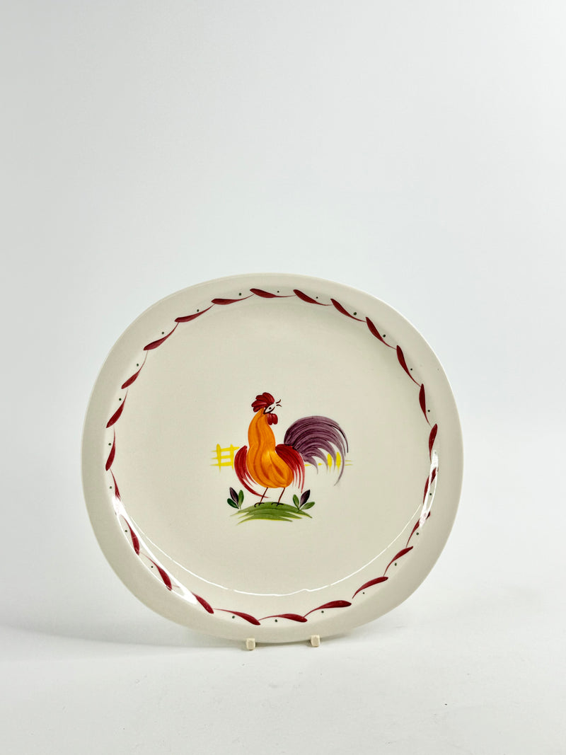 Royal Swan Elegant Rooster Plate & Cup