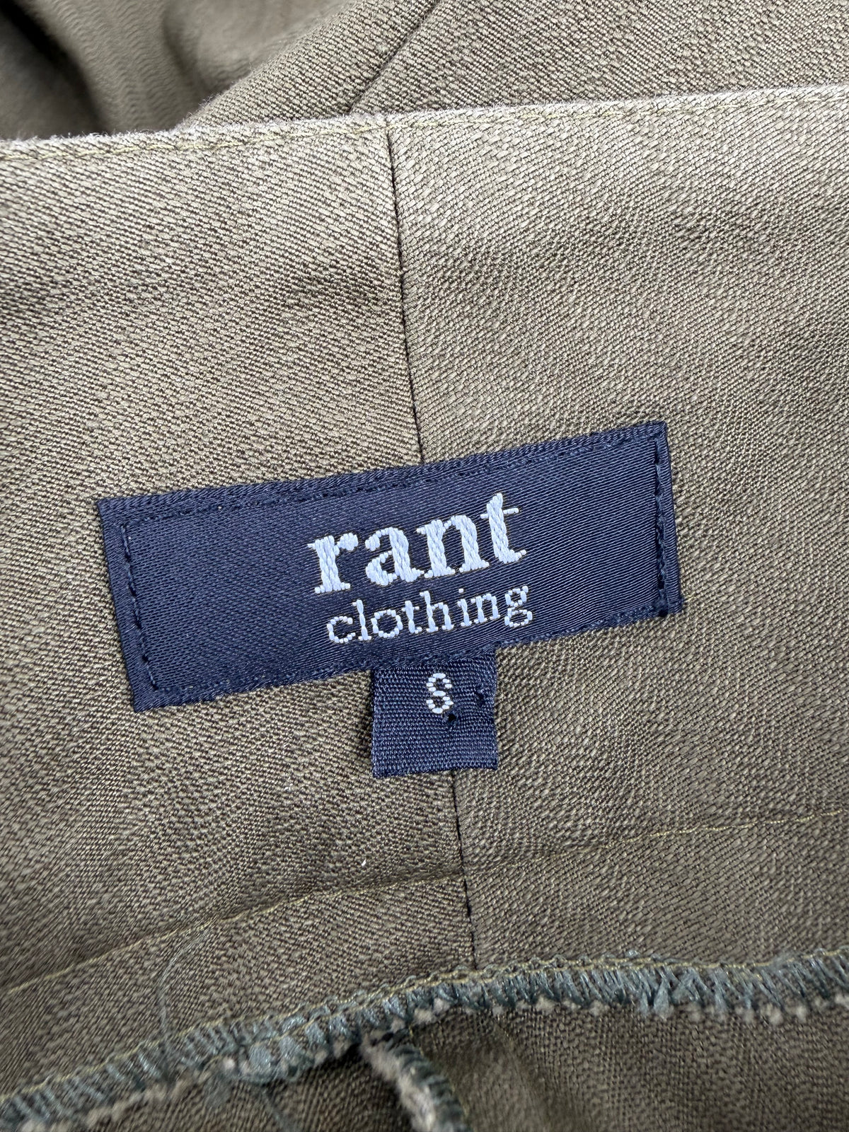 Rant Olive Green Wrap Waist Wide Leg Slacks - AU8/10