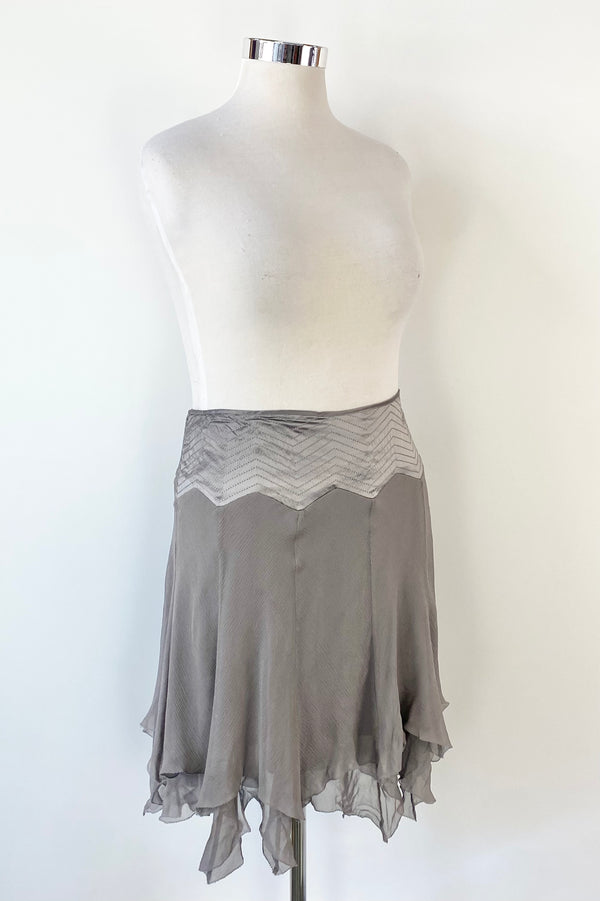 Alannah Hill Grey ‘Steal the Spotlight’ Silk Skirt NWT - AU12/14