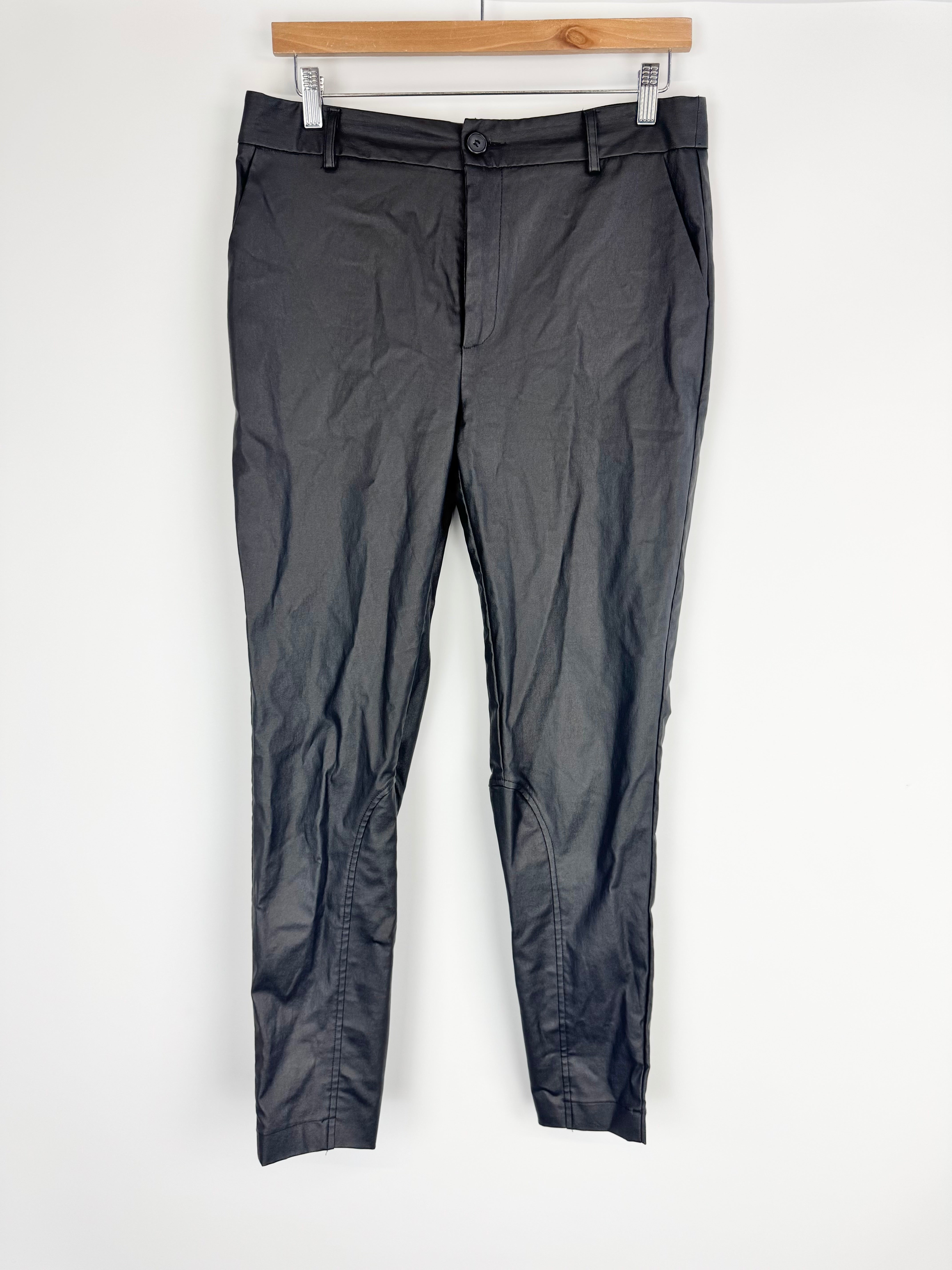 Cable Melbourne Black Waxed Skinny Trousers - AU10