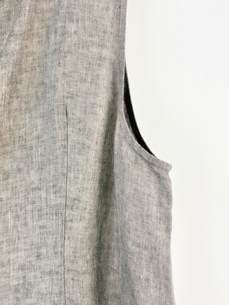 Nicola Waite Charcoal Linen Tunic Dress - AU10