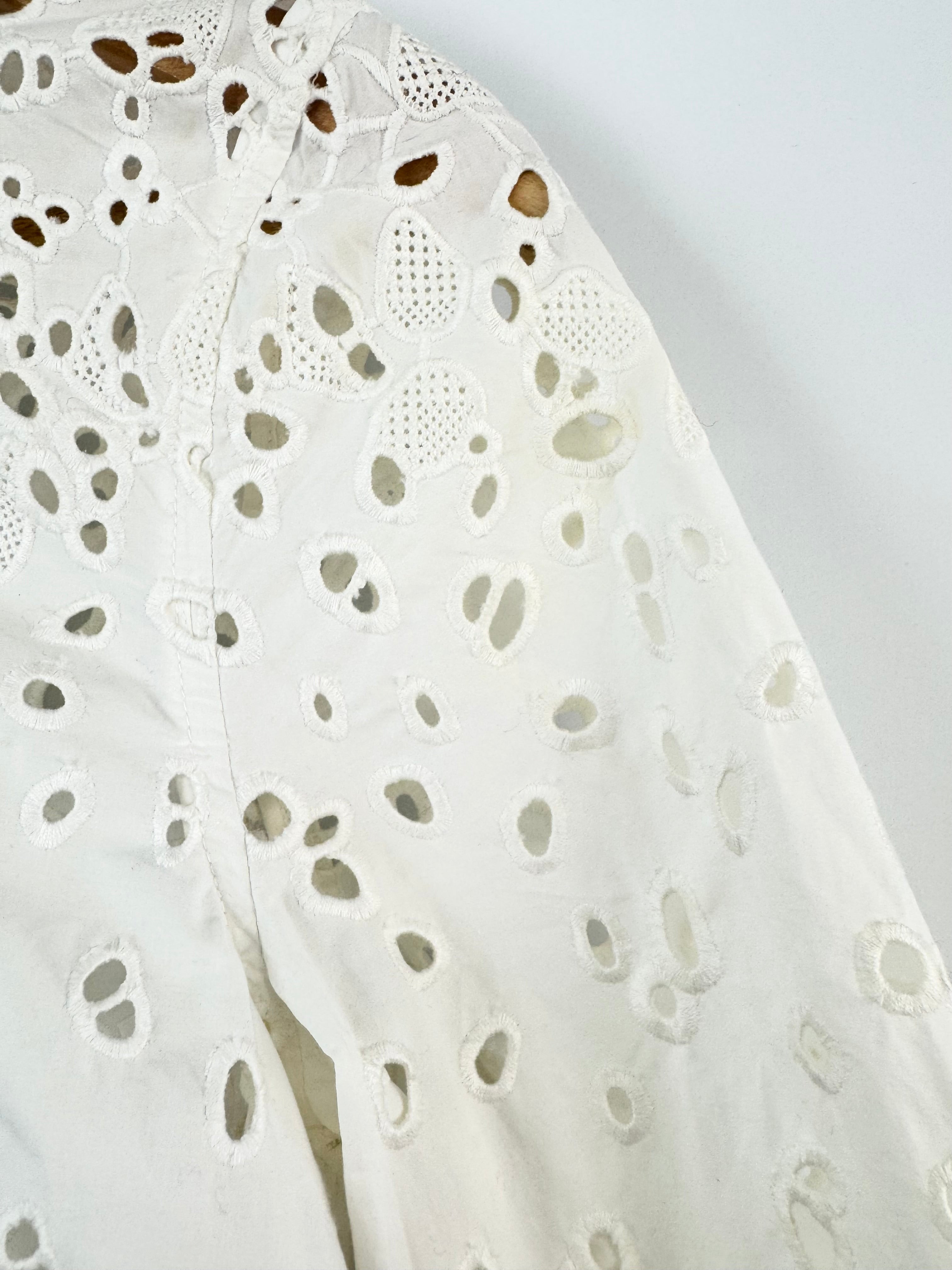 Proenza Schouler White Broderie Anglaise Blouse - AU8