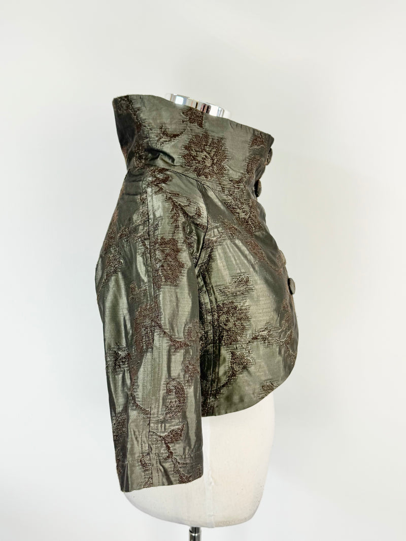 Showroom Cropped Brocade Jacket - AU12