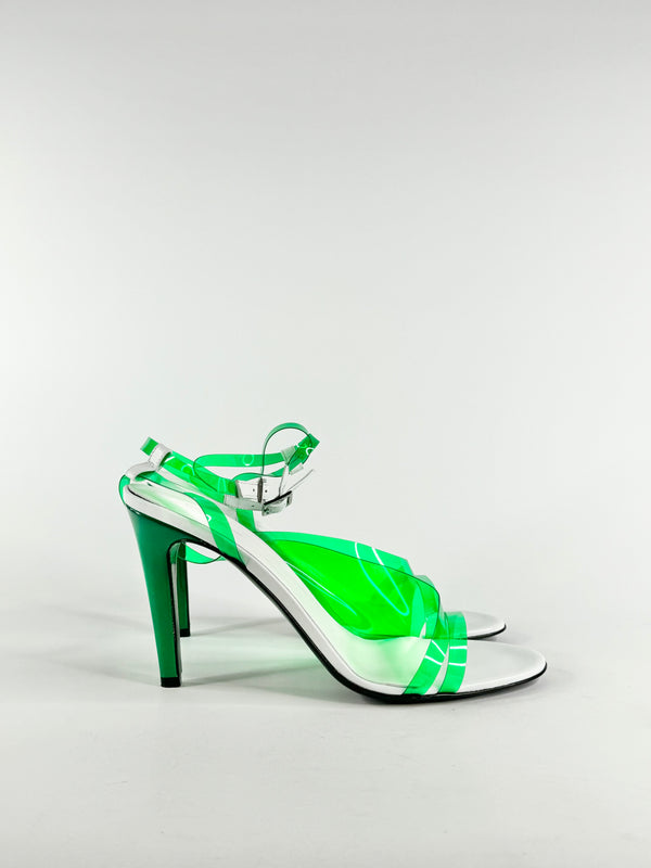 Scanlan Theodore Sheer Emerald Green Stilettos - EU41