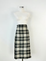 Vintage Murray Brothers  Grey & Cream Tartan Wool Kilt - AU8/10