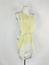 Maticevski 'Application' Ice Blue & Lime Green Beaded Panel Dress - AU8