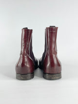 Doucal's Burgundy Leather Chelsea Boots - EU44