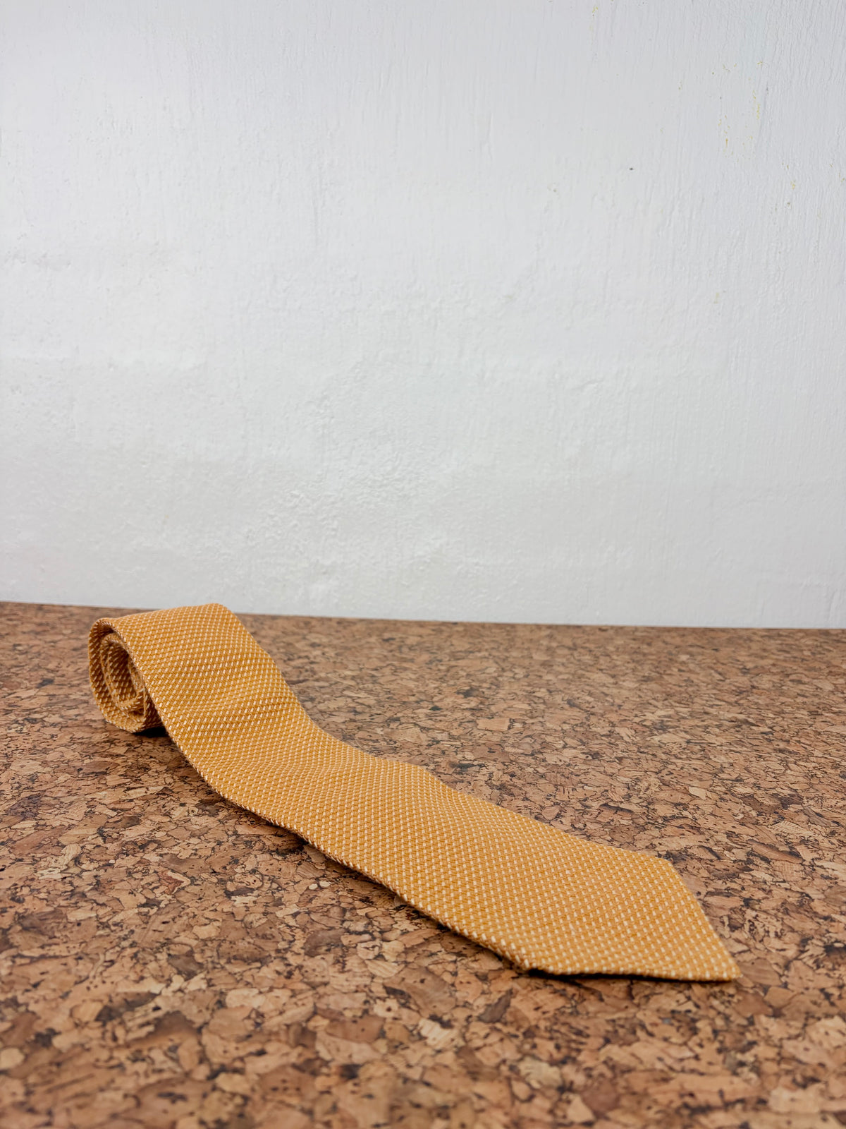 Versace Classic V2 Marigold Woven Linen & Silk Tie