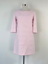 Riani Pink Squared-Neck 3/4 Sleeve A-Line Dress - AU12