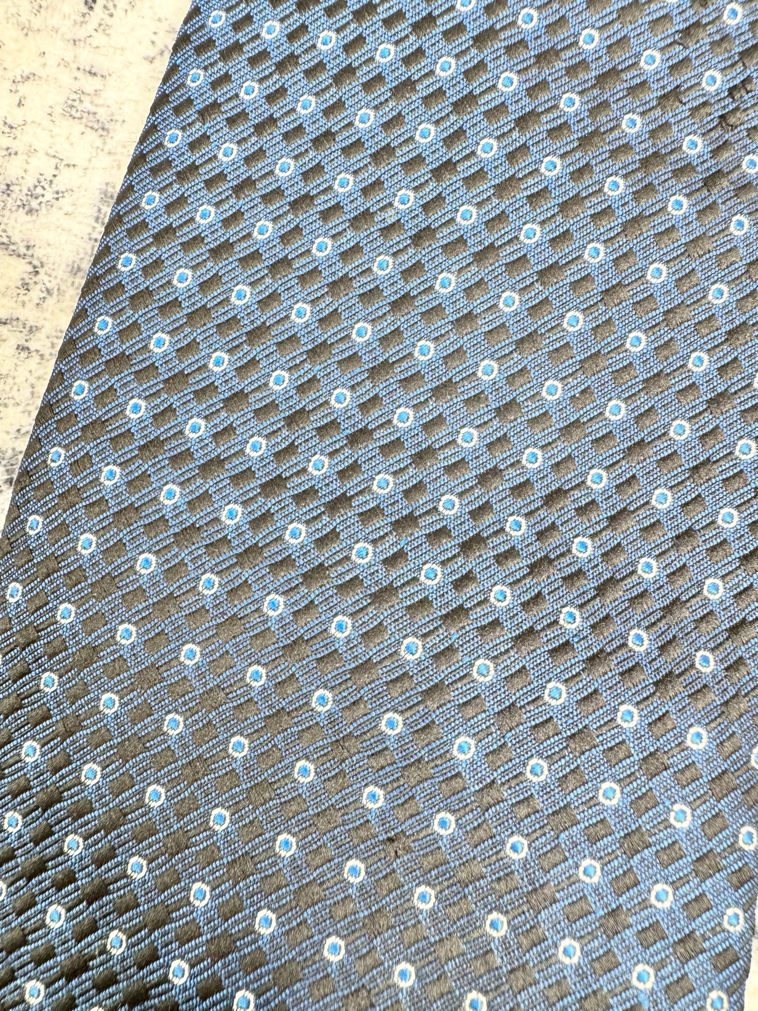 Yves Saint Laurent Blue Dot Patterned Tie