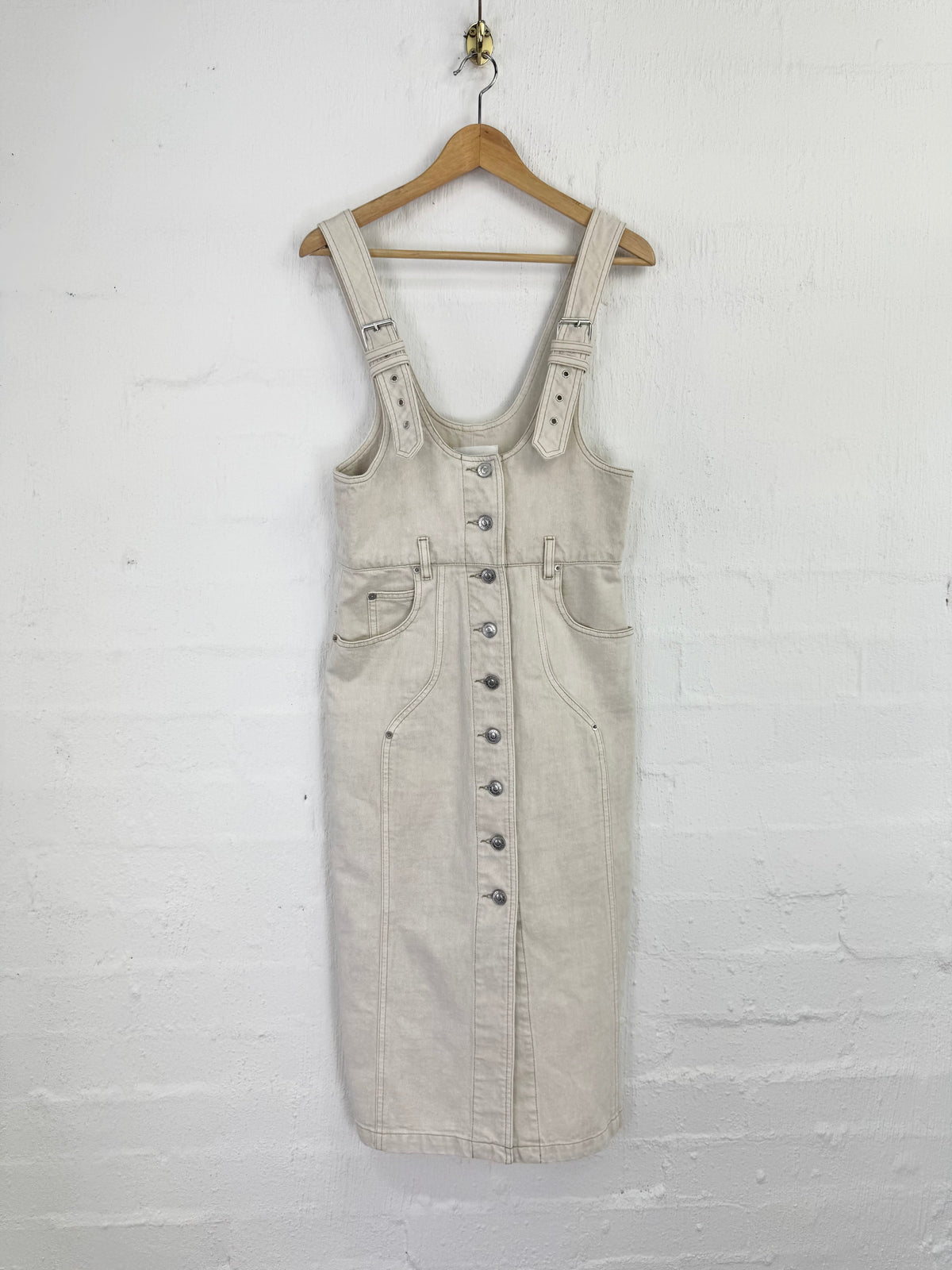 Isabel Marant Étoile Cream 'Filipine' Denim Dress - AU10