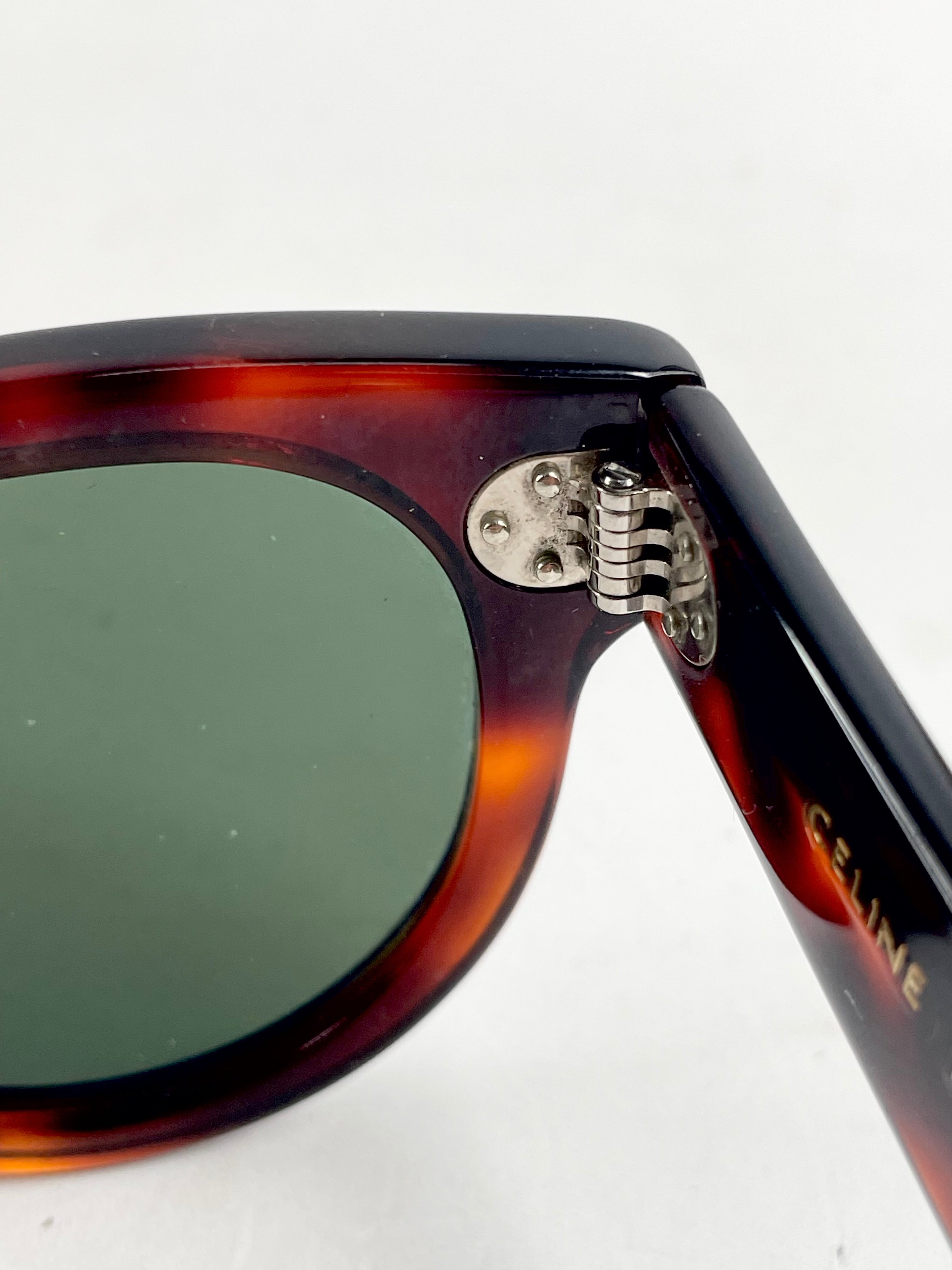Cèline Shiny Havana/Smoke Mineral Lens Cat-Eye Sunglasses