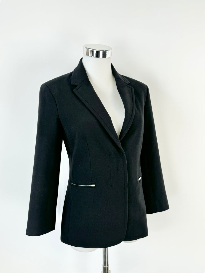 The Row Black Wool Blend Blazer - AU8/10