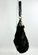 Black Fur Tote Bag