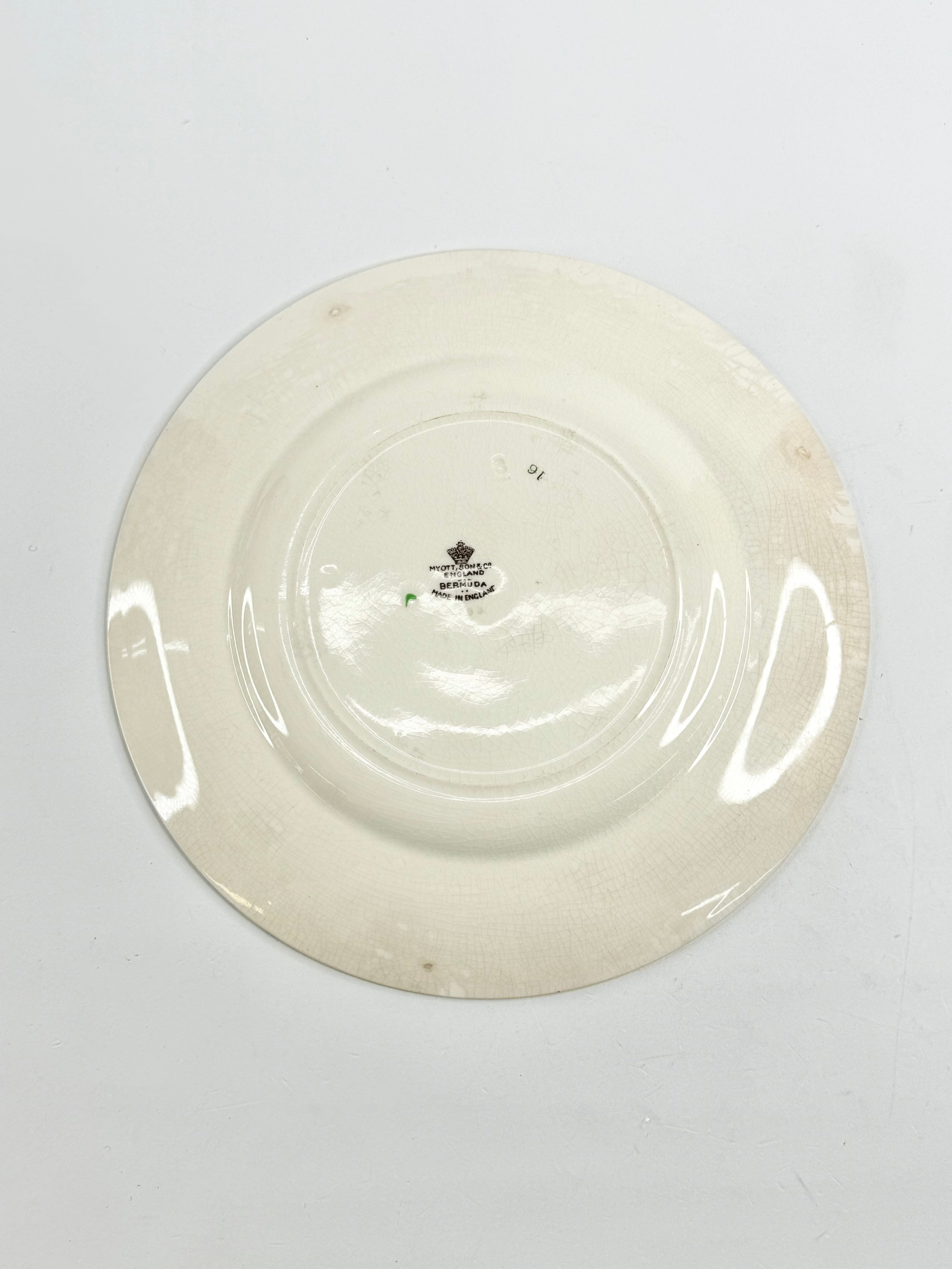 Antique 1930/40s Myott Son & Co. 'Bermuda' Plate