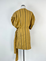 Significant Other Bronze Stripe 'Arcadia' Wrap Dress - AU10