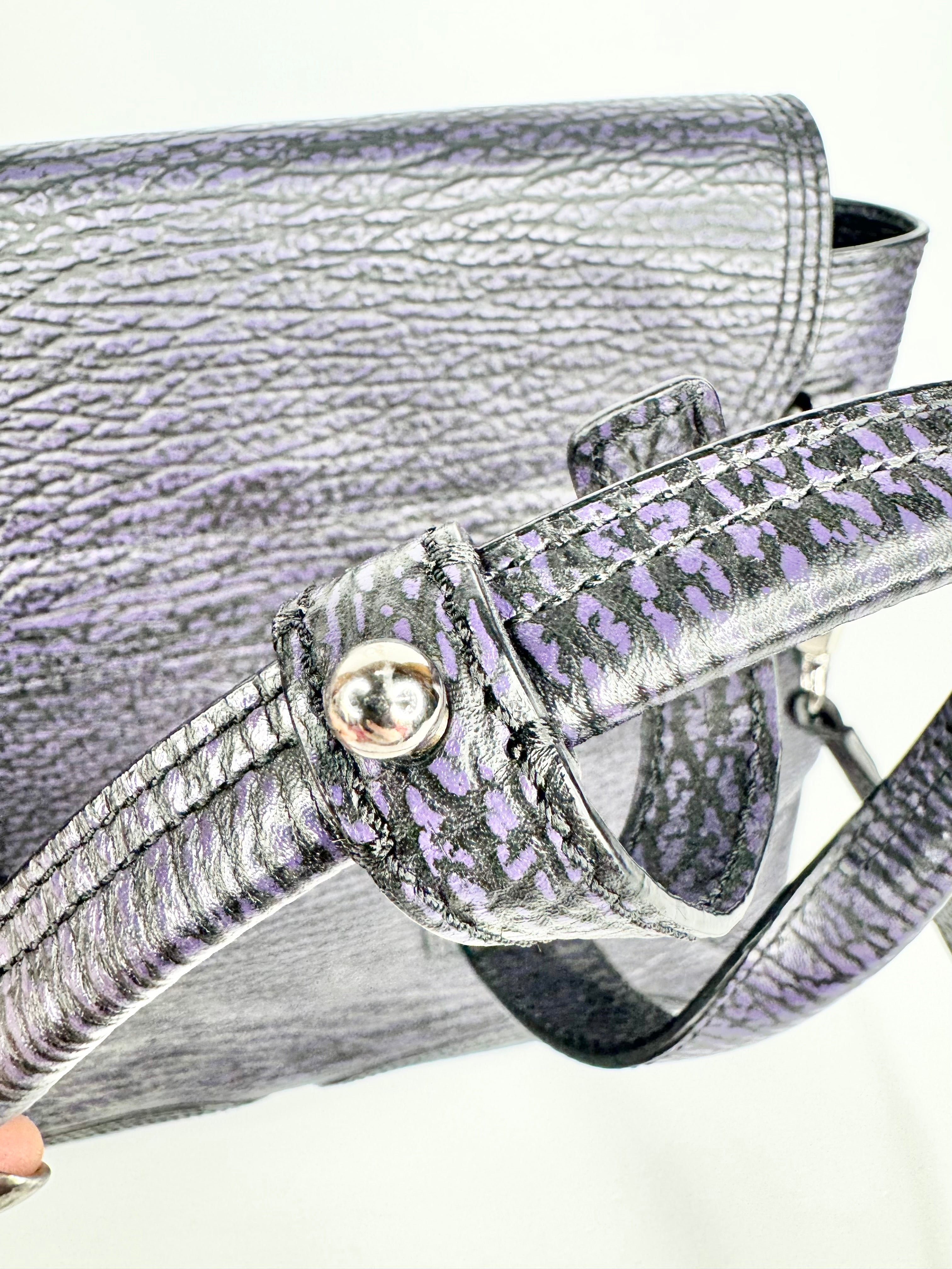 3.1 Phillip Lim African Violet Shark Embossed 'Pashli' Handbag