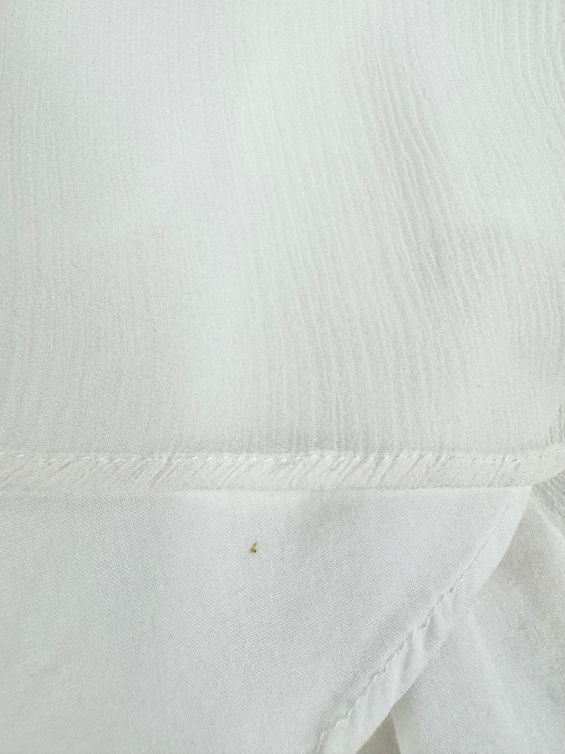 White Suede 'Silk X Blouse' NWT - AU12