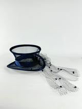 Cupid's Millinery Navy Blue Bow Top Hat Fascinator