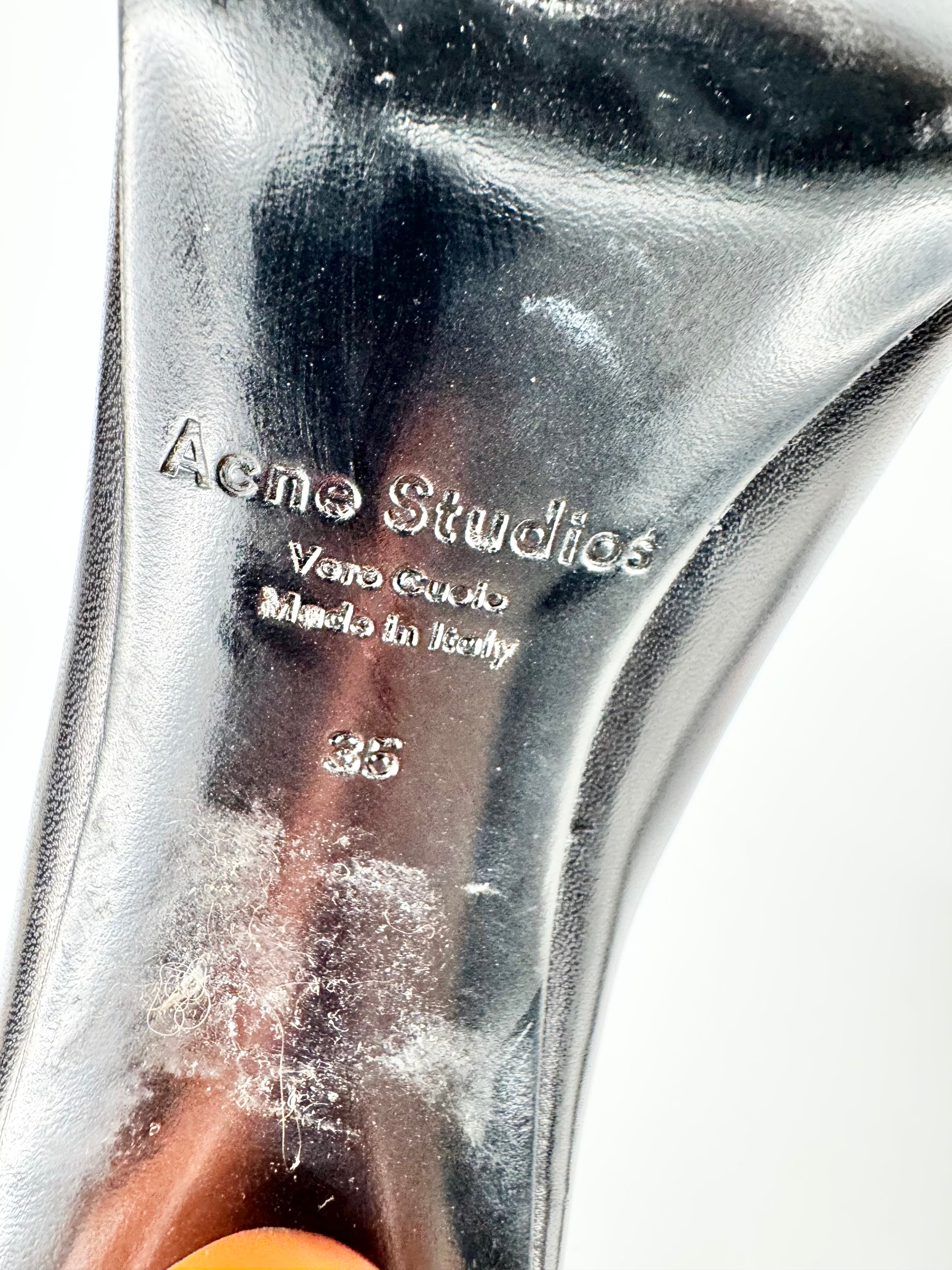 Acne Studios Black & Orange 'Jonelle' Pumps - EU35.5