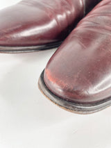 Doucal's Burgundy Leather Chelsea Boots - EU44