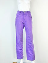 Paloma Wool Iris Purple Mid-Rise Straight Leg Jeans - 36