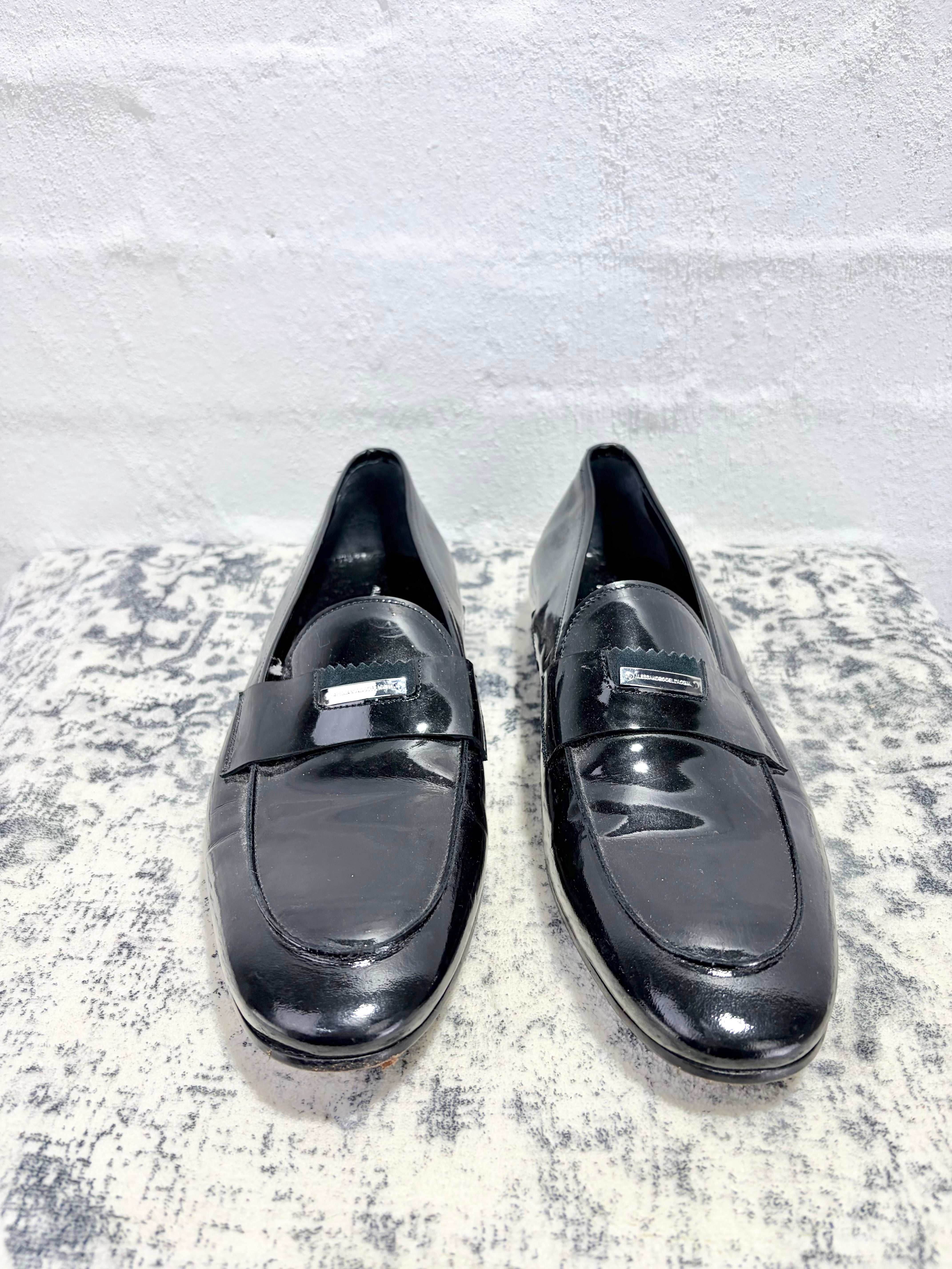 Alessandro Dell'Acqua Patent Black Loafer - EU42