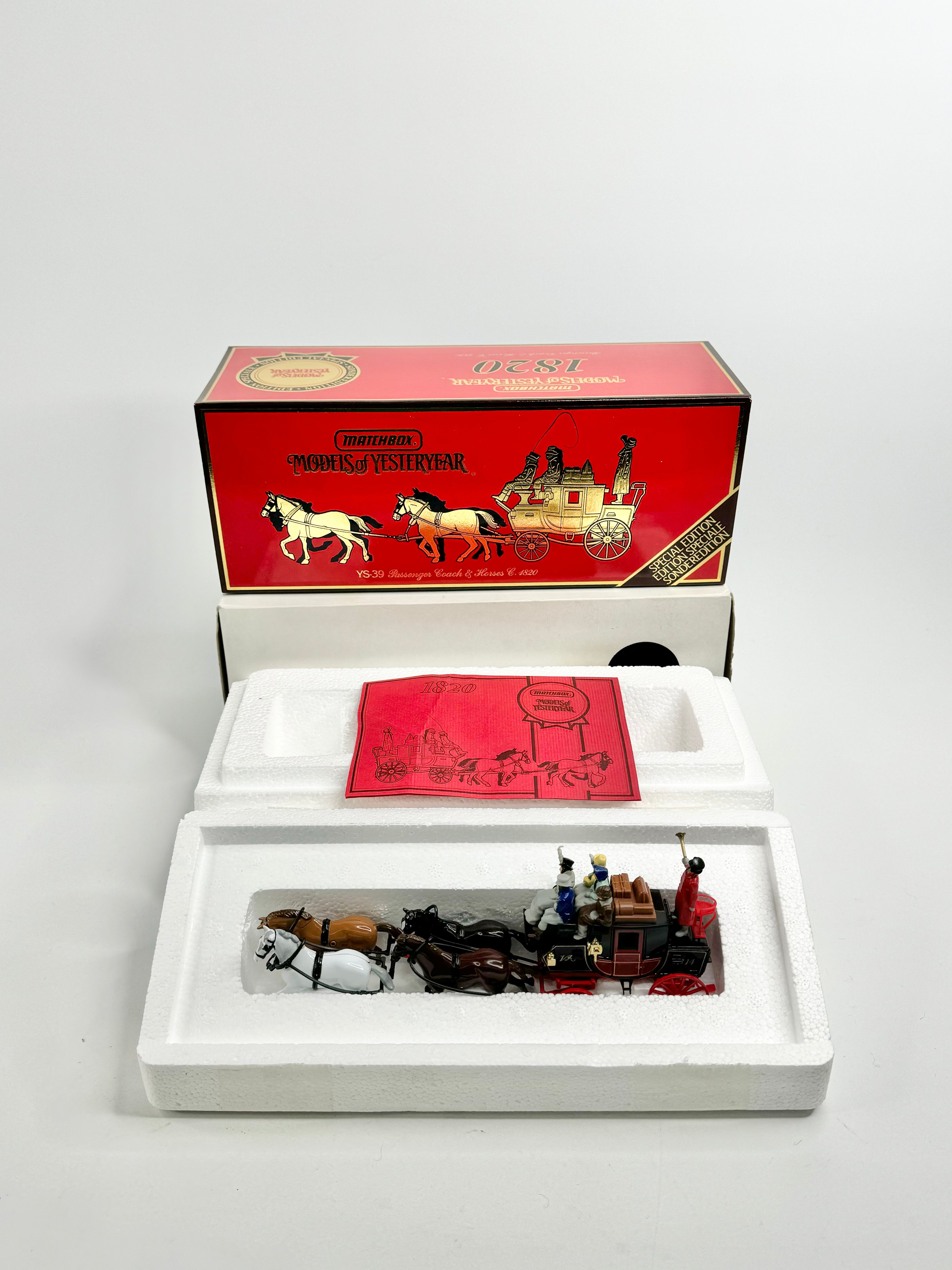 Matchbox Models of Yesteryear 1820 Horse & Carriage - NWT