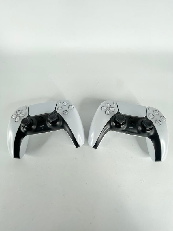 Set of 2 PS5 DualSense White Wireless Controllers