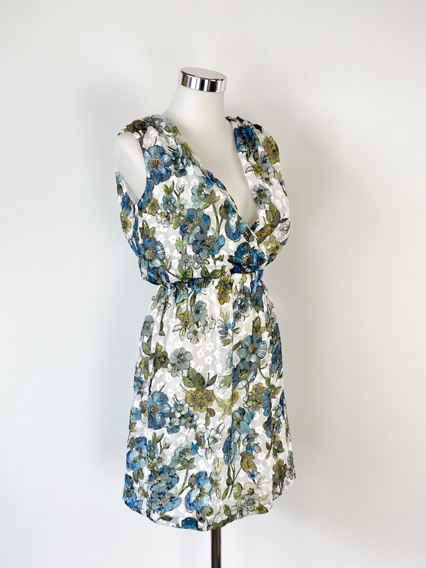 Scanlan Theodore Blue & White Floral Dress - AU8